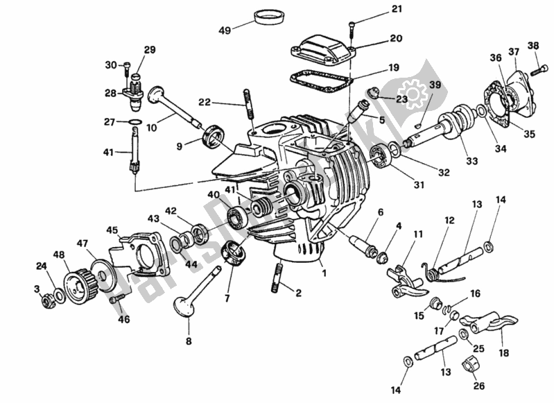 Todas las partes para Culata Horizontal de Ducati Supersport 600 SS 1991